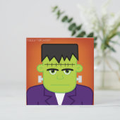 Invitation Monstre vert (Debout devant)