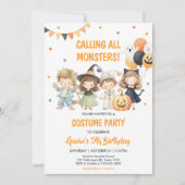 Invitation Monstres Spooktacular Halloween Costume Anniversai (Devant)