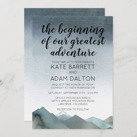 Invitation Mont Loving (Devant / Derrière)