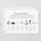 Invitation Montage Mariage de l'église aquarelle illustrée (Devant)