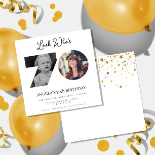 Invitation montage photo Fête d'anniversaire 70 ans