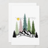 INVITATION MONTAGNE ET ARBRES CALME NATURE (Devant / Derrière)