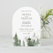 Invitation Montagne rustique (Debout devant)