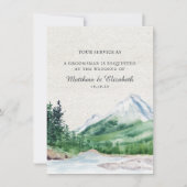 Invitation Montagne Rustique | Demande de Garçon d'Honneur (Devant)