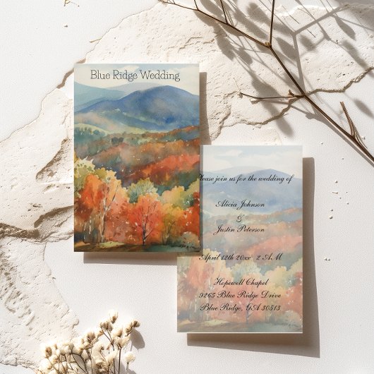 Invitation Montagnes Blue Ridge, personnalisable
