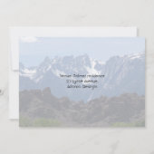 Invitation Montagnes de Lone Pine enneigées     (Dos)