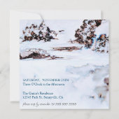 Invitation Montagnes d'hiver de neige Anniversaire moderne (Dos)