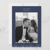 Invitation Montagnes extérieures Pine Tree Marine Mariage ble (Dos)