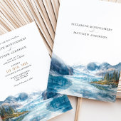 Invitation Montagnes Glacier Montana Mariage