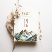 Invitation Montagnes Numéro de tableau Mariage