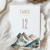 Invitation Montagnes Numéro de tableau Mariage