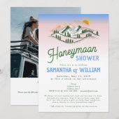 Invitation Montagnes Outdoor Honeymoon Fund Couples Douche (Devant / Derrière)