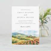 Invitation Montagnes Rustic Winery Mariage paysage (Debout devant)