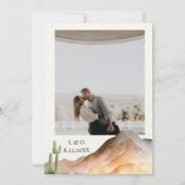 Invitation Montagnes Rustiques | Mariage du désert (Dos)