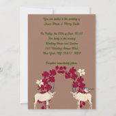 Invitation Montagnes Tente Yeux Gâteau Anneaux Animaux Mariag (Dos)