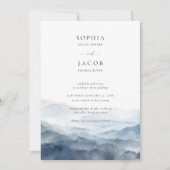 Invitation Montagnes Vue Dusty Blue Ridge Mariage romantique (Devant)