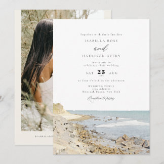 Invitation MONTAUK Beach New York Watercolor Mariage Invitati