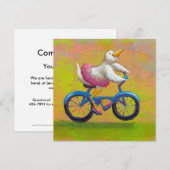 Invitation Monte au considérant - art de vélo d'oiseau de (Devant / Derrière)