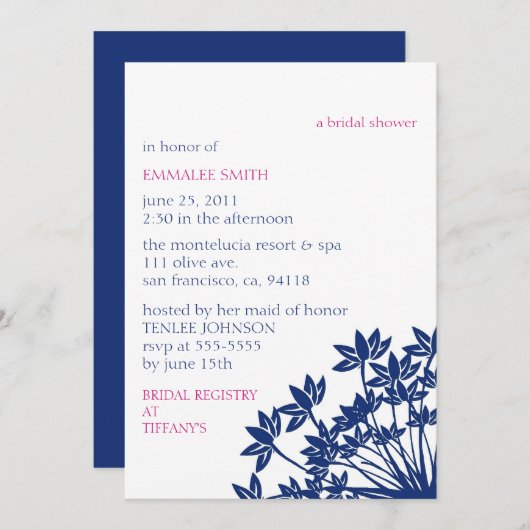 Invitation MONTELUCIA Invitation-fuchsia n2vy (Devant / Derrière)