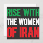 Invitation Monter avec les femmes d'Iran (Devant / Derrière)