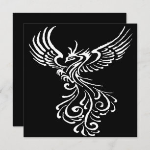 Invitation Monter De La Phoenix Phoenix Illustration Blanche 