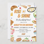 Invitation Monter Et Briller Petit Déjeuner Heure Brunch Anni (Devant)