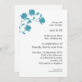 Invitation Monter haut (turquoise sur blanc) 5x7 (Devant / Derrière)