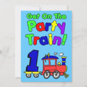 Invitation Montez À La Fête Train 1 An (Devant)