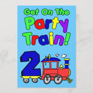 Invitation Montez Dans Le Train De La Fête 2 Ans