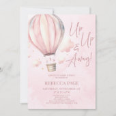 Invitation Montez et partez ! Baby shower de ballon à air cha (Devant)