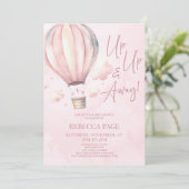 Invitation Montez et partez ! Baby shower de ballon à air cha (Debout devant)