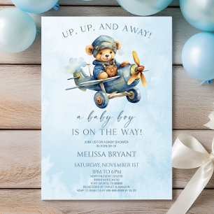 Invitation Montez et partez ! Baby shower de l'Ours de Teddy 