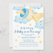 Invitation Montez et partez de l'avion Jaune Baby Boy Douche (Devant)