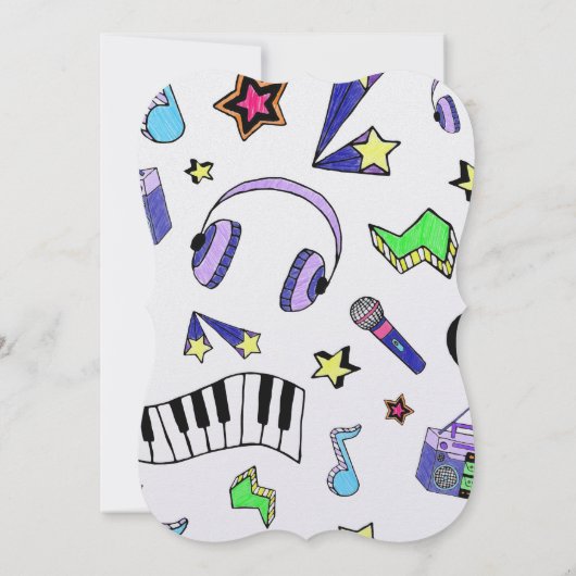 Invitation Montez la musique (Dos)