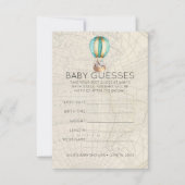 Invitation Montgolfière | Jeu de devination de Baby shower (Devant)