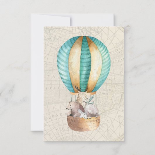 Invitation Montgolfière | Jeu de devination de Baby shower (Dos)