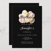 Invitation Montgolfière moderne (Devant / Derrière)