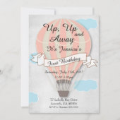 Invitation Montgolfière pour la Première Fête d'An (Devant)