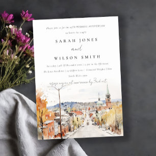 Invitation Montpelier Ville Paysage Vermont Anniversaire Mari