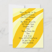 Invitation Montre de poche d'or de ~ d'invitations de partie (Dos)