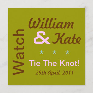 Invitation Montre William et cravate de Kate l'invitation de
