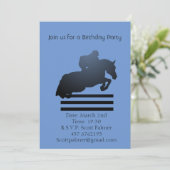 Invitation Montrez le cavalier qui franchit un obstacle. (Debout devant)