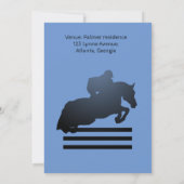 Invitation Montrez le cavalier qui franchit un obstacle. (Dos)