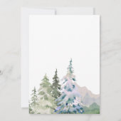 Invitation Monts Calligraphie Genre Baby shower neutre (Dos)