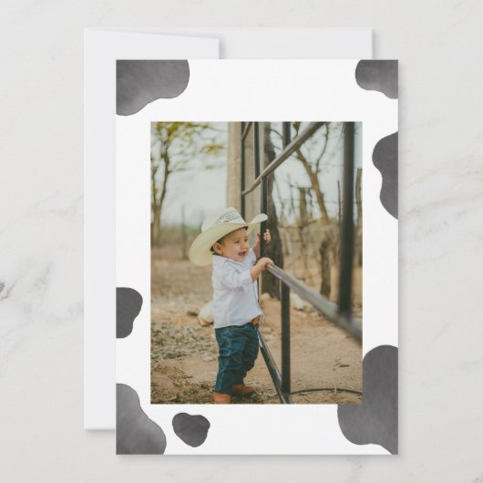 Invitation Moo Moo I'm Two Cow 2nd Birthday (Dos)