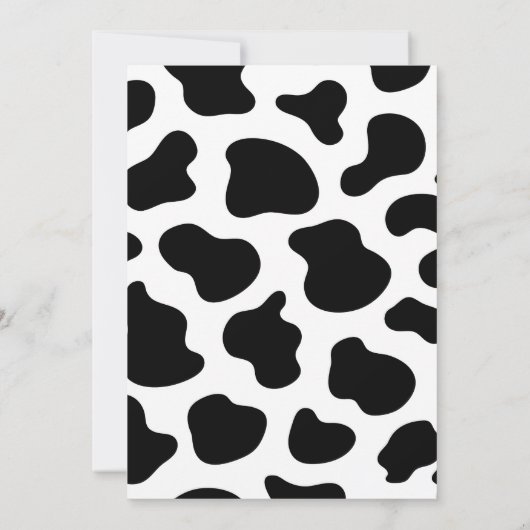 Invitation Moo Moo Je suis Deux Vaches 2e fête d'anniversaire (Dos)