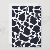 Invitation Moo Moo Je suis deux vaches florales roses fille 2 (Dos)