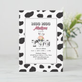 Invitation Moo Moo Je suis deux vaches Print Farm Girl 2e ann (Debout devant)
