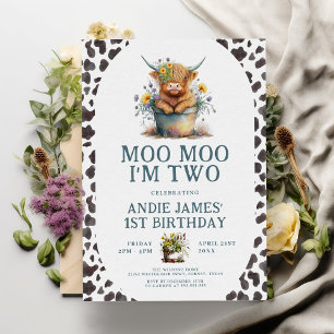 Invitation Moo Moo Je suis deux vaches Print Farm Girl 2e ann