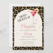 Invitation Moo Moos And Margaritas Birthday Party (Devant)